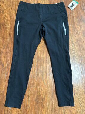 Mondetta High Waist Pull On Black Active Leggings XL